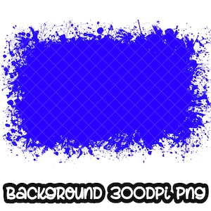 May include: A blue digital background with a splatter effect. The background is a solid blue color with white splatters around the edges. The background is 300 DPI and is a PNG file.