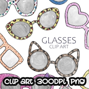 Glasses Clip Art Summer Clip Art Beach Clip art Hipster clip art Free Commercial Use PNG