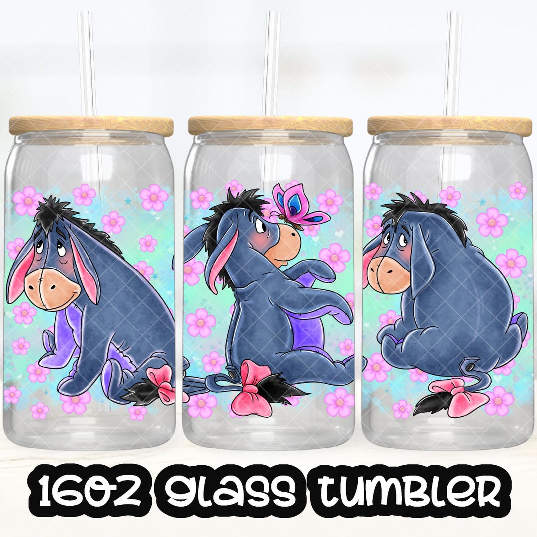 Anime Cartoon Winnie the Pooh Eeyore Cup PNG File DIGITAL DOWNLOAD 16oz ...