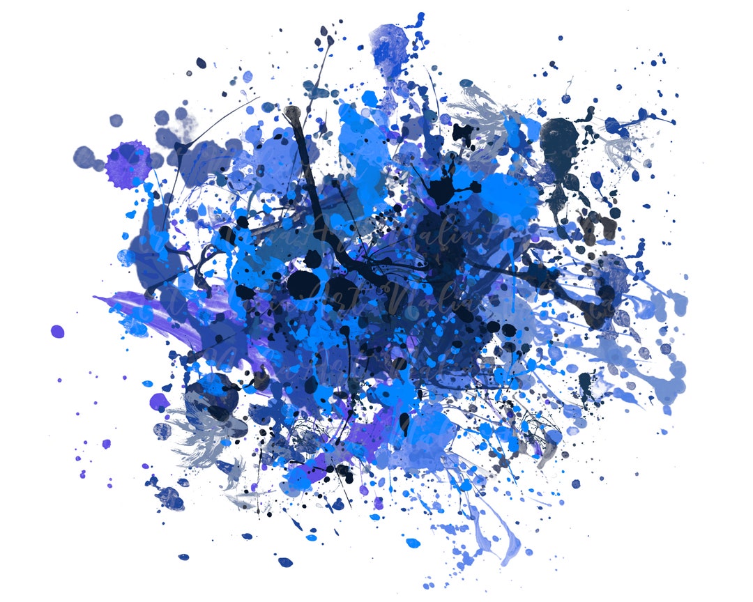 Background Paint Splatter Grey Blue Splash Frame Splatter Background