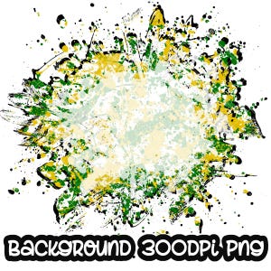 Hintergrund Grün und Gelb Power Wash Schullogo fügen I Splash Rahmen | Splatter Hintergrund | Sublimation PNG