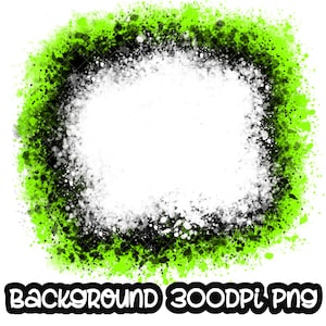 Achtergrond Verfspetters Zwart Groen Wit Splash Frame Splatter Achtergrond Afdrukbaar kunstwerk Digitaal bestand Halloween-sublimatie, png
