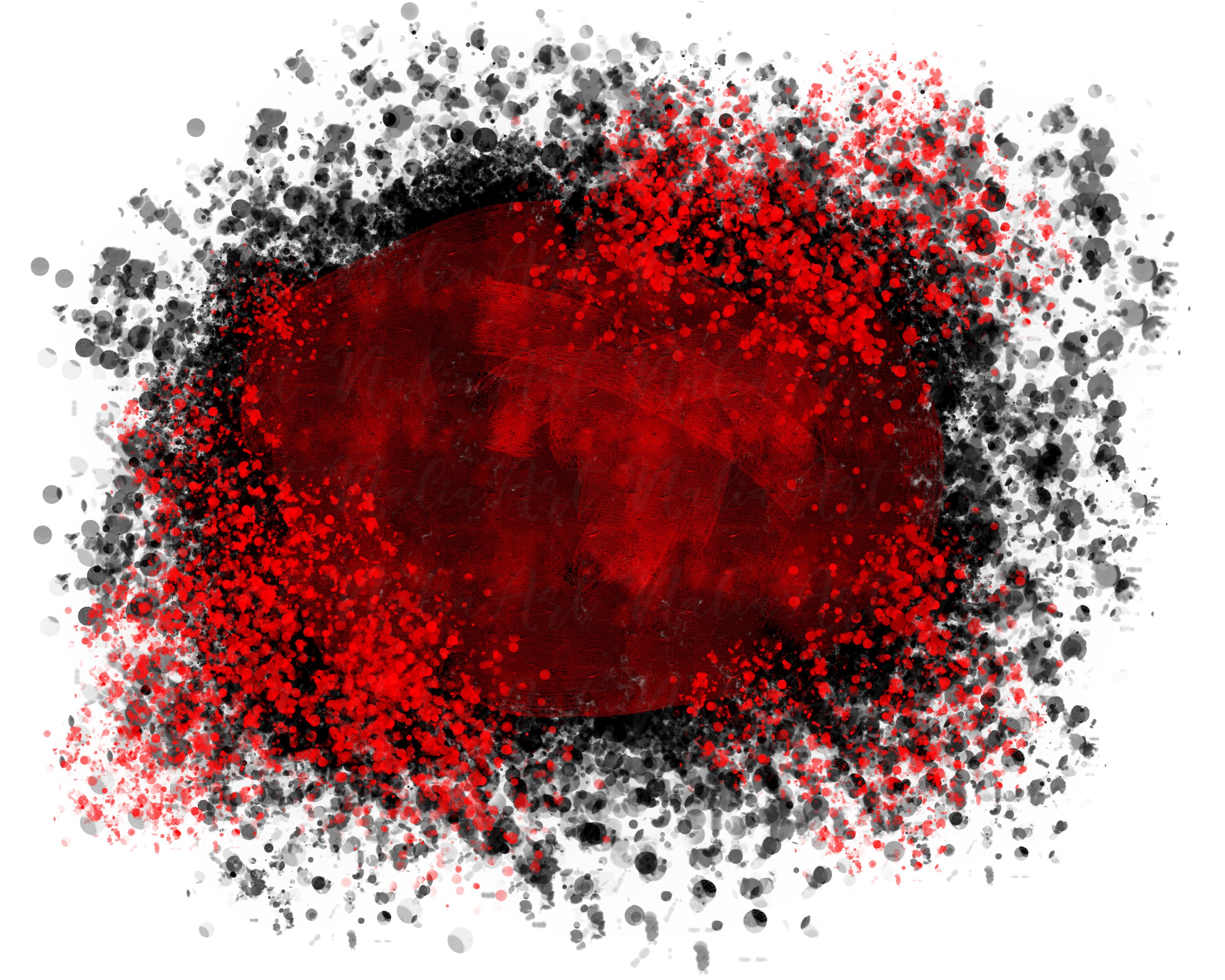 Background Paint Splatter Black Red Splash Frame Splatter Background