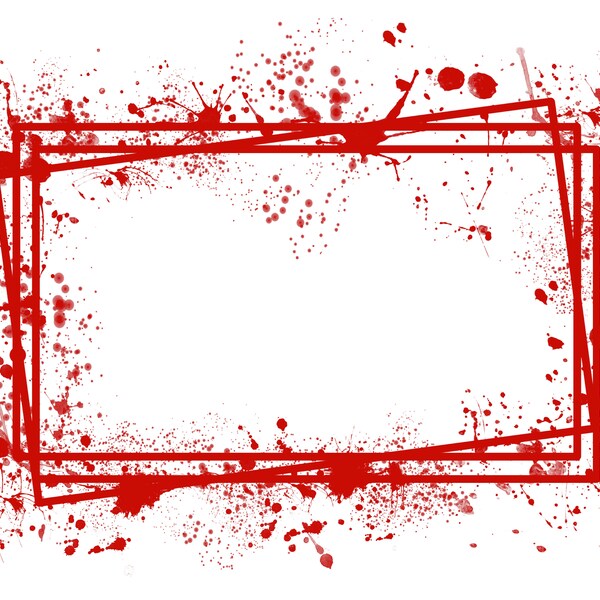 Rahmen Splatter Hintergrund rot | Druckbares Kunstwerk | Splash Rechteckrahmen | Paint Splatter Hintergrund | Sublimation PNG
