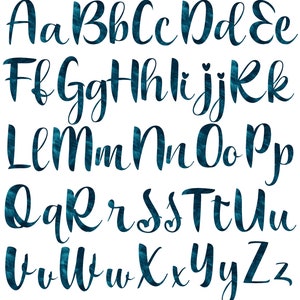 Blue Watercolor Alphabet Clipart Watercolor Letters Digital - Etsy