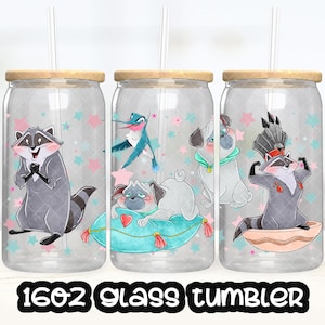 Princess Pocahontas Cup PNG File DIGITAL DOWNLOAD 16oz Glass Tumbler Design, 16oz Libby Cup Wrap