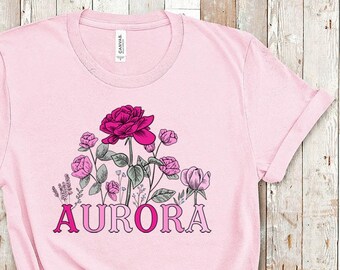 Sleeping Beauty Disney Shirt | Aurora Make It Pink Botanical Tee | Disney Princess Cottagecore Shirts | Disneyland Disney World Trip Gift