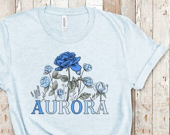Sleeping Beauty Disney Shirt | Aurora Make It Blue Botanical Tee | Disney Princess Cottagecore Shirts | Disneyland Disney World Trip Gift