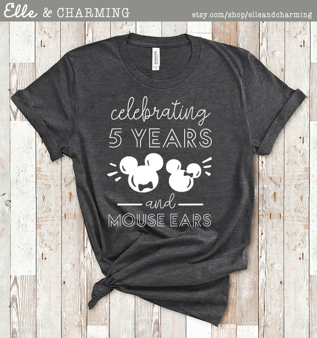 Disney Anniversary Shirt Mickey and Minnie Disney Shirts 5 Year Anniversary  Disney T Shirts Disney Vacation Couple Shirts Gift 