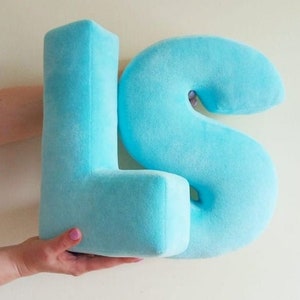 Almohadas con letras de terciopelo para fiesta de baby shower • Letras de pared acolchadas • Personalizables con nombres como regalo de inauguración de la casa • Cojín con el alfabeto