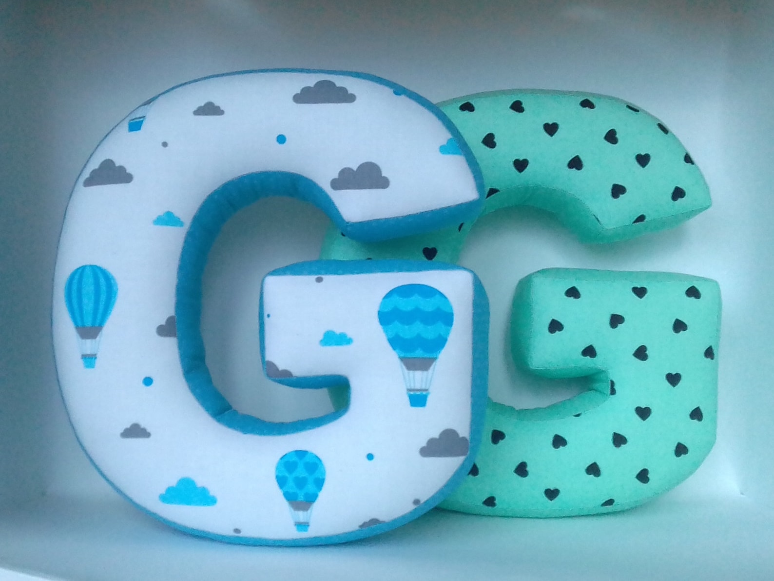Letter G Pillow Christmas Gift Fabric Letter Nursery Decor Etsy