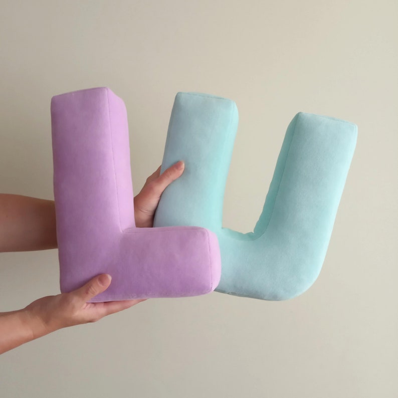 Pink & Purple Velvet Letters Pillows for Baby Shower Party Etsy