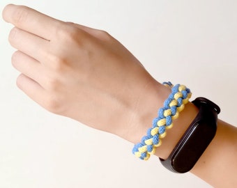 Handmade Ukrainian Bracelet • Stand with Ukraine Gift • Ukraine Flag Bracelet • Blue and Yellow Bracelet • Made in Ukraine
