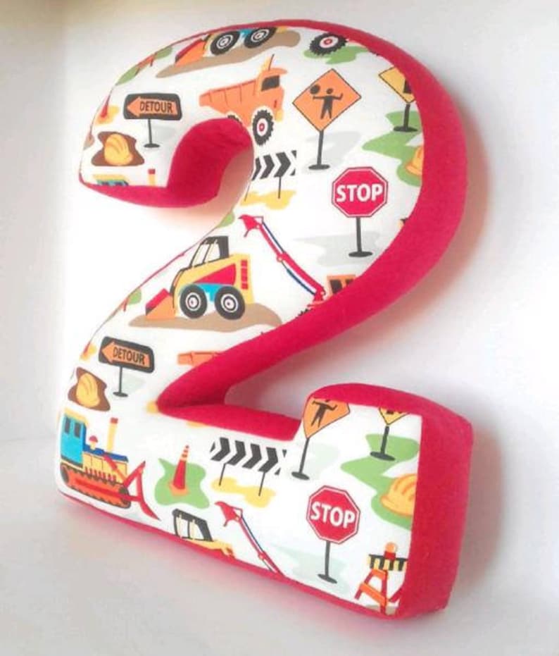 Number Pillow Two Personalized Numbers Pillows Throw Pillow Etsy