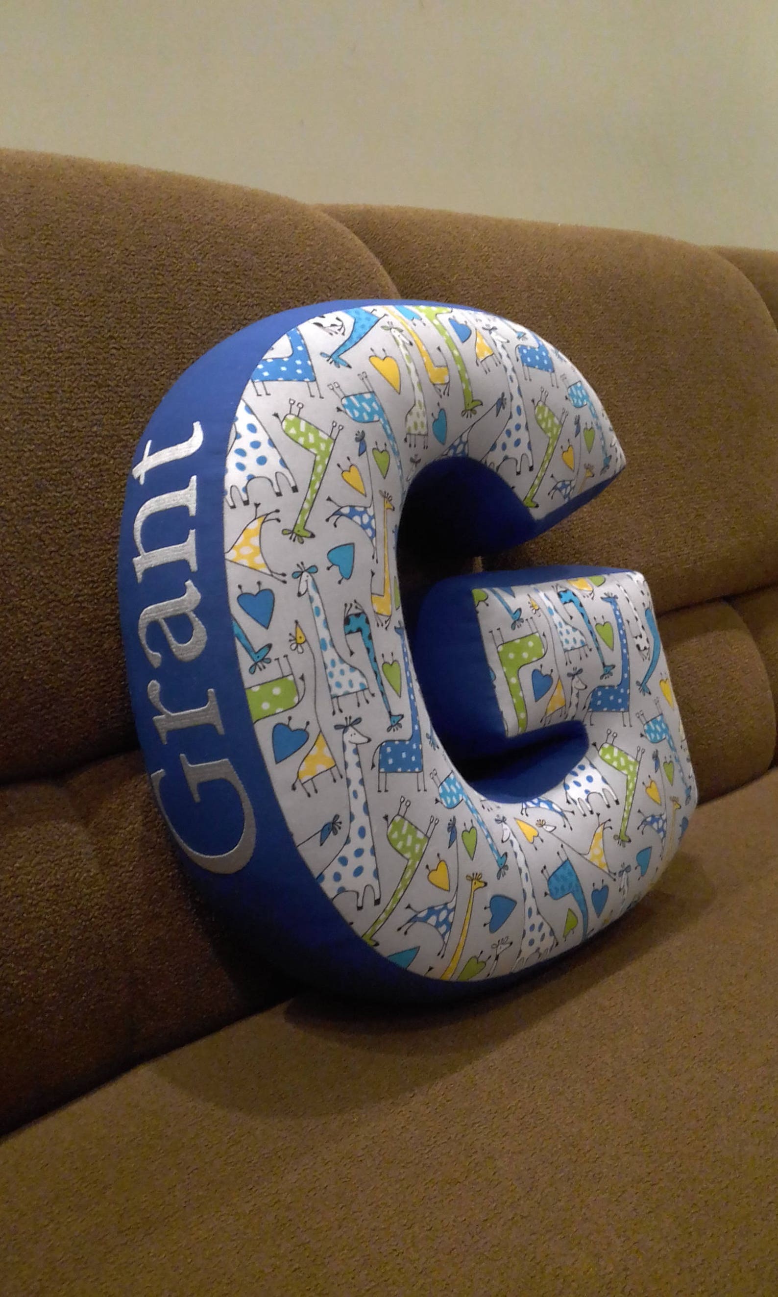Letter G Pillow Baby Name Pillow Fabric Letter Nursery Etsy