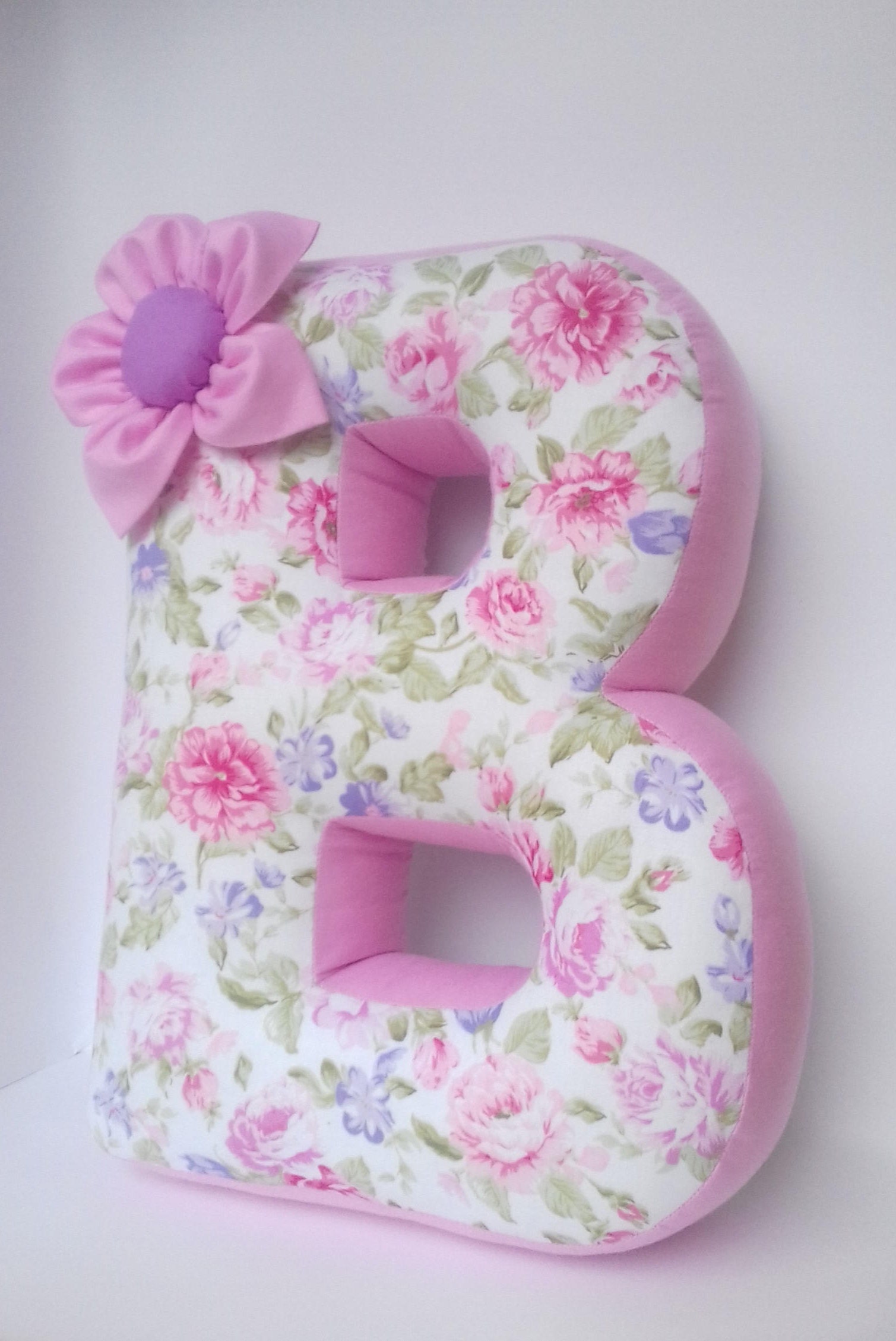 Purple letter B pillow with embroidery baby name New baby Etsy