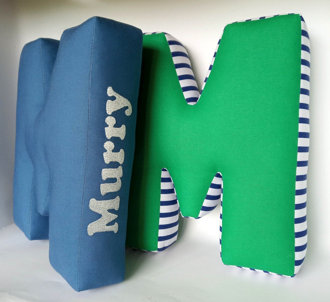 Initial Pillow Letters for Kids Room Decor, Anniversary Gift Ideas, Custom Letter Pillow, Accent