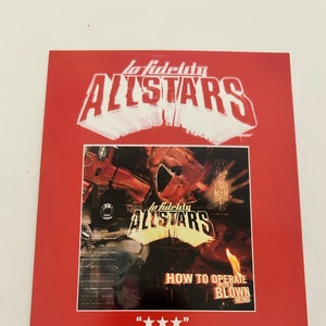 lo fidelity all stars Vintage Promotional Postcard/How to Operate with a Blown Mind promo card/vintage 1990s alternative