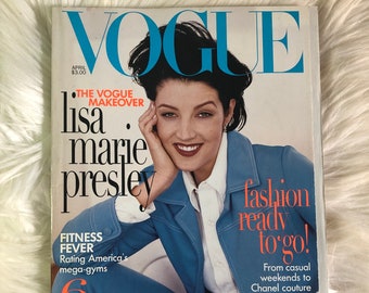 Lisa Marie Presley Vintage Vogue Magazine April 1996