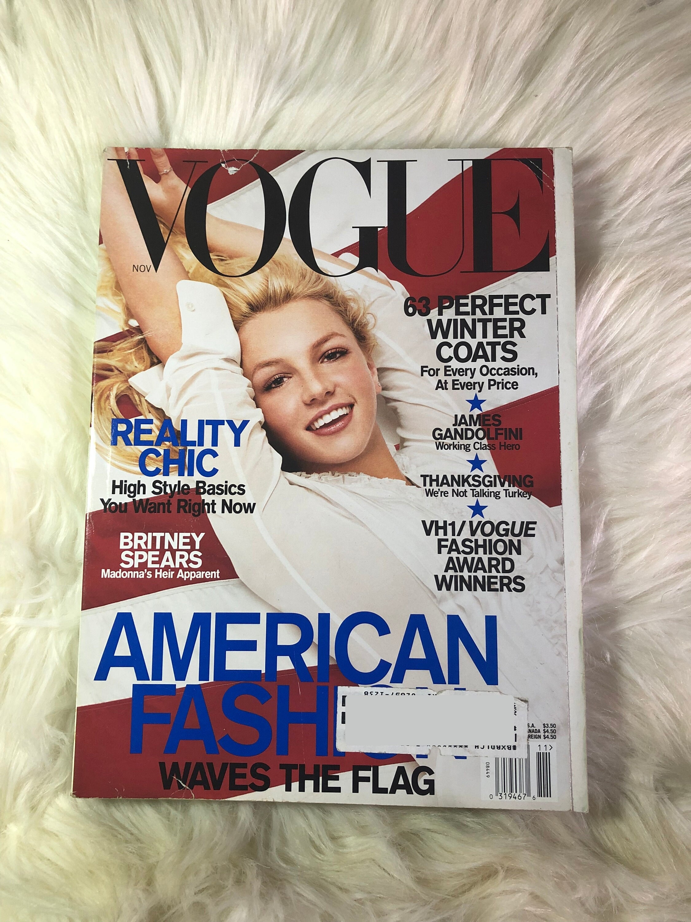 Vogue Magazine November 2001/back Issue Magazines/britney Spears