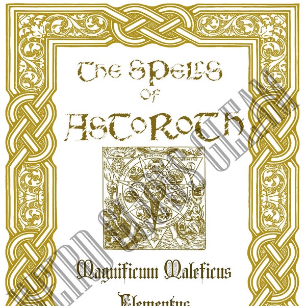 The Spells of Astoroth- Bedknobs and Broomsticks Inspired Spell Book Pages