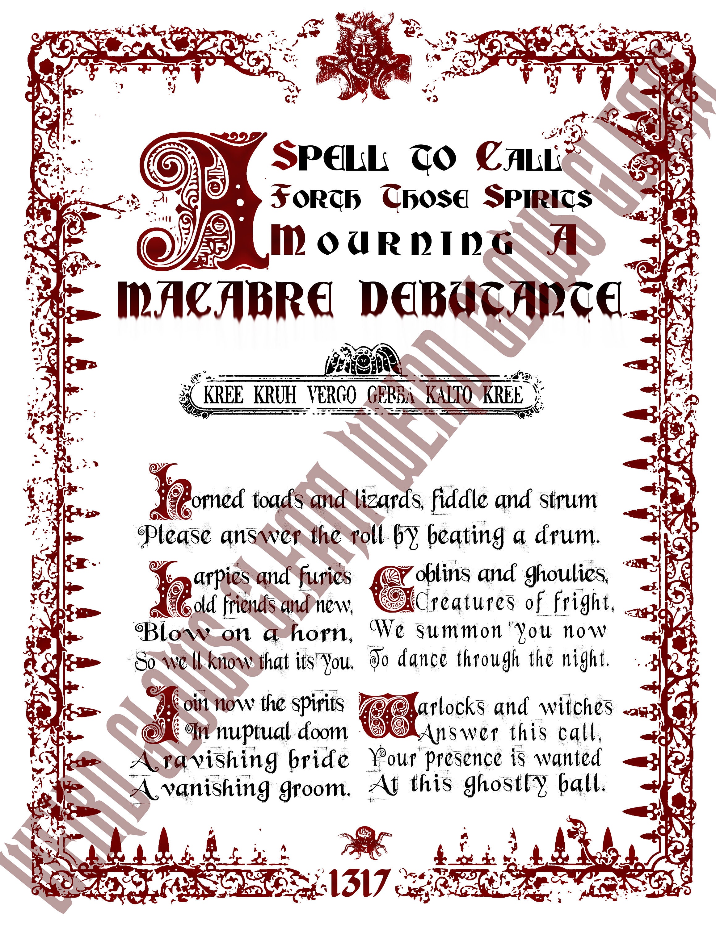 Madame Leota Spell Book 14 Printable Haunted Mansion Pages - Etsy