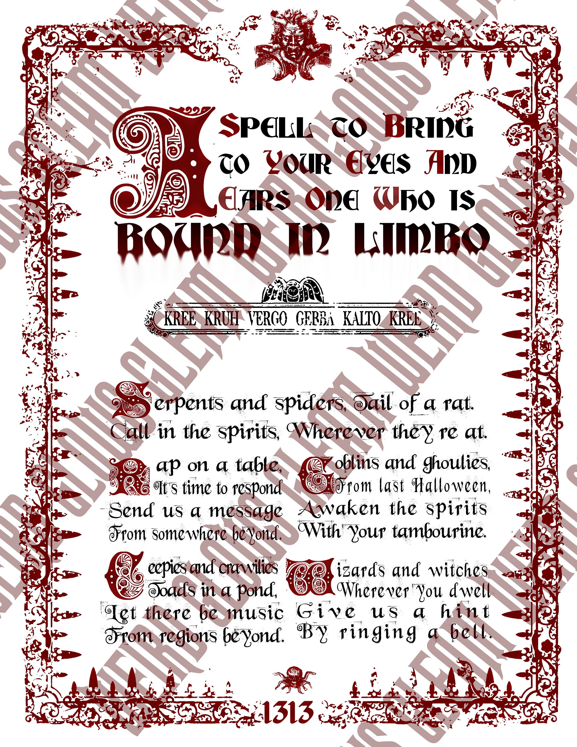 Madame Leota Spell Book 14 Printable Haunted Mansion Pages - Etsy
