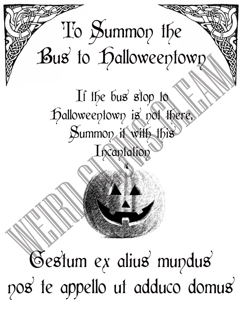 Halloweentown Inspired Spell Book pages. Etsy