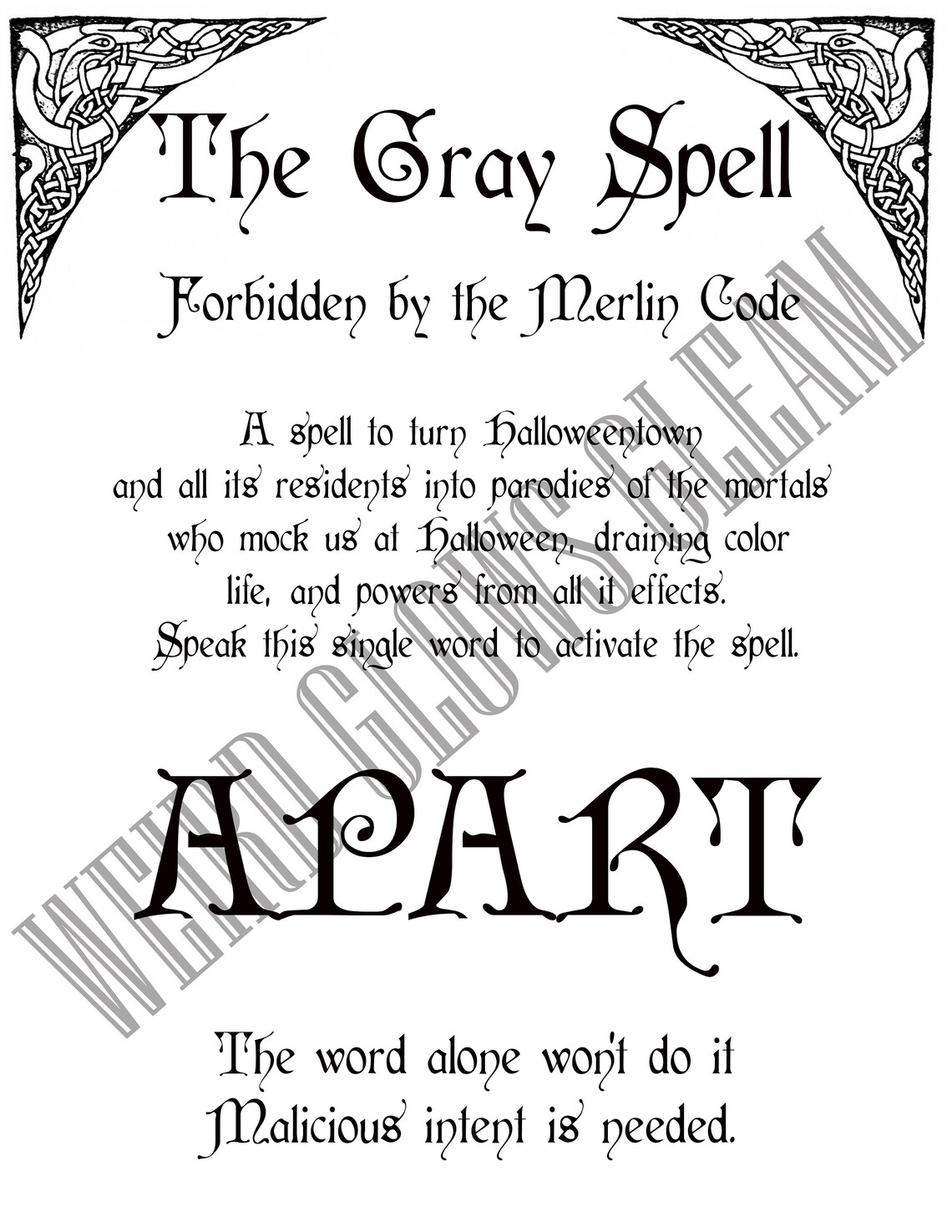 Halloweentown Inspired Spell Book pages. Etsy