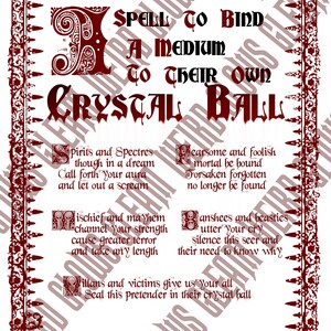 Madame Leota Spell Book 14 Printable Haunted Mansion Pages - Etsy
