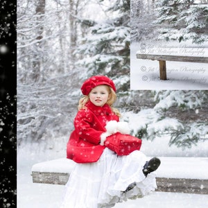 DIGITAL Background, backdrop, with snow overlay, jpg, for photographers, photography, Christmas, Winter, Snowy, Snow:  Snowy Bench