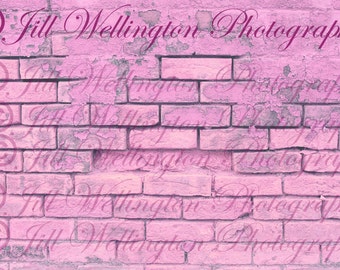 DIGITAL Brick Wall, pink, background, backdrop, photo, photography, for photographers