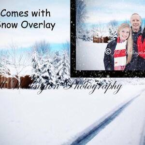 Digital snow background with snow overlay, snowy, winter, backdrop for photographers