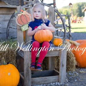 DIGITAL Background for Baby child infant newborn kid photo photography prop for photographers: Fall Pumpkin Chair