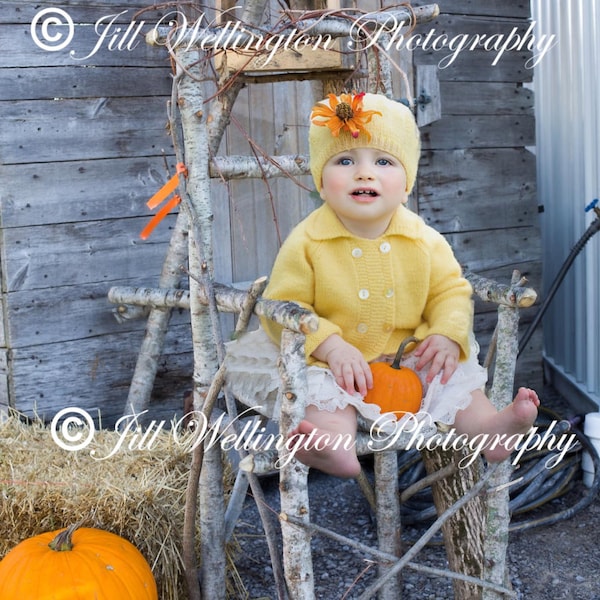 DIGITAL Background for Baby child infant newborn kid photo photography prop for photographers:  Fall Log Chair