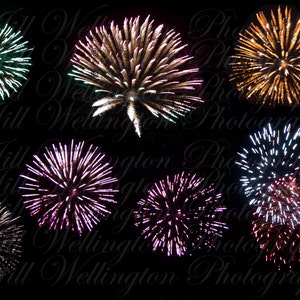 DIGITAL Fireworks Collection Overlay for Fourth of July, weddings, celebrations, photos, photography, photographs
