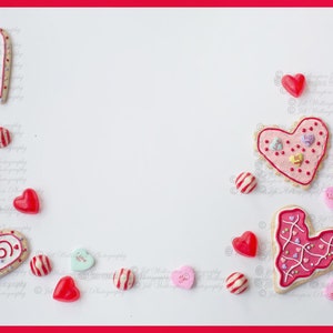 DIGITAL Text Background for invitations, sentiments, add your own text, jpg., Valentine's Day, hearts, love image 1