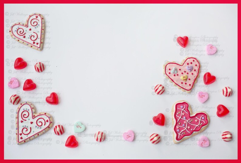 DIGITAL Text Background for invitations, sentiments, add your own text, jpg., Valentine's Day, hearts, love image 1