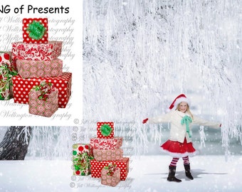 DIGITAL Christmas Presents png Overlay for photographers, photography, photos