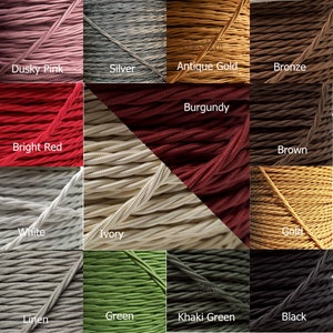 British Made High Quality 6Amp Braided Twisted Lighting Flex