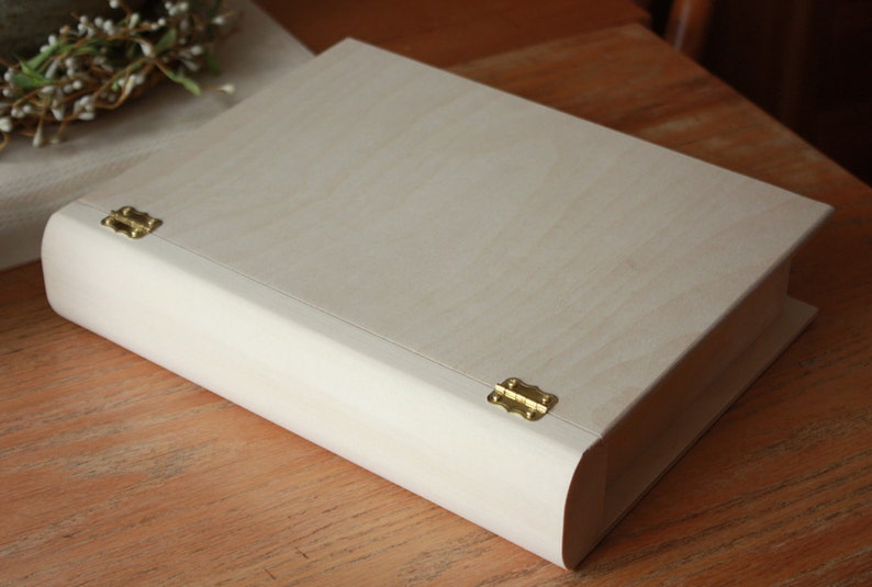 12 Keepsake Book Box Book Box Unfinished Wood Box Etsy