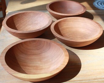 7" Small Cherry Wood Bowl,Small Wood Bowl,Small Wooden Bowl,Salad Bowl,Hardwood Bowl,Wooden Salad Bowl,Hardwood Cherry Bowl,Rustic Wood Bowl