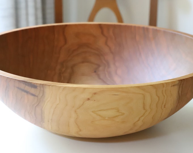 17 Wooden Cherry Salad Bowllarge Salad Bowlwooden Etsy