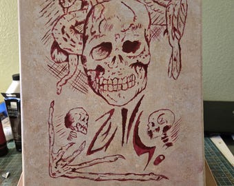 Evil Dead Necronomicon Canvas Painting