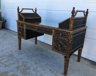 Wicker Desk Etsy