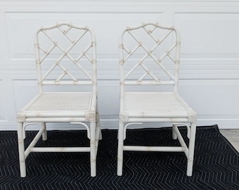 Pair Of Chinese Chippendale Ballard Chairs