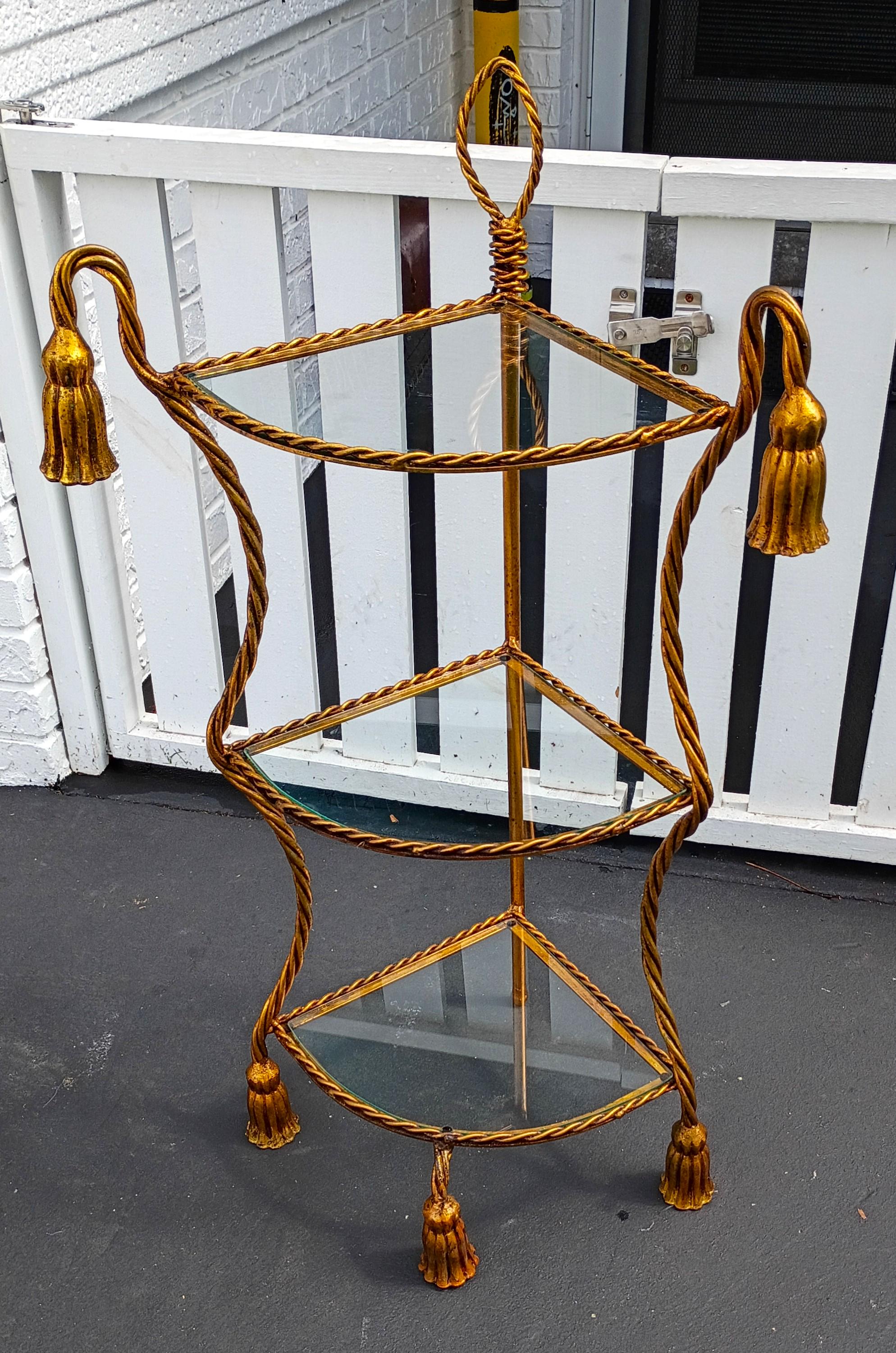 Hollywood Regency 3 Tier Shelf - Etsy
