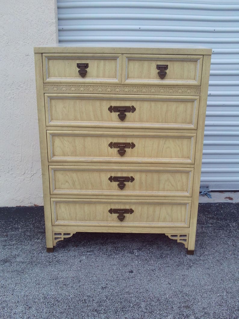 Vintage Mid Century Shangri La Tall Dresser For Dixie Etsy