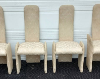 Vintage Mid Century Contemporary Shells Inc. High Back Dining Chairs