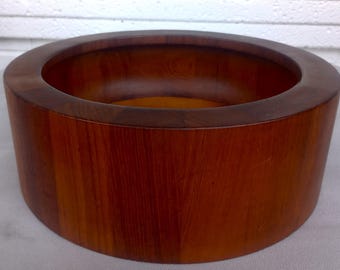 Vintage 1960's Dansk Staved Teak Bowl Designed By Jens Quistgaard IHQ
